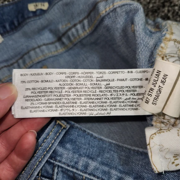 Ariat Men's M7 Slim Straight Jeans - Light Blue 36x36 - Picture 4 of 11